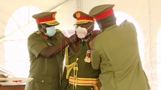 Gen. Wilson Mbadi takes over from Gen. David Muhoozi as CDF