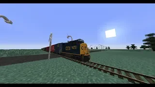 Minecraft Traincraft Gameplay And Chasing CSX SD70 Mixed Train