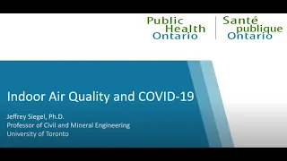 PHO Rounds: Indoor Air Quality and COVID-19