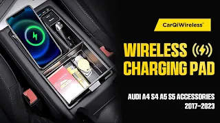 CarQiWireless Wireless Charging Pad Center Console Organizer for Audi A4 S4 A5 S5 2017-2023