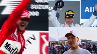 Schumacher’s last race in Japan 2012 + Kobayashi podium (post-race interview)