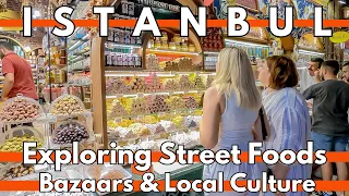 Istanbul Turkey Eminönü & Sirkeci 4k Walking Tour-Exploring Street Foods, Bazaars & Local Culture