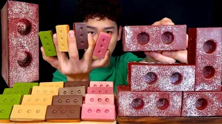 ASMR 딱딱한 벽돌모양 디저트🧱벽돌 케이크 벽돌 초콜릿 휘낭시에 생크림 찍먹방~!! Brick Dessert Brick Cake Brick Chocolate MuKBang~!!
