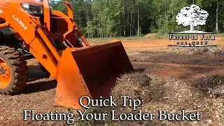 Floating Your Loader Bucket