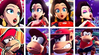 ALL ANIMATIONS - Pauline and Diddy Kong in Mario Strikers Battle League