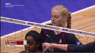 Stanford v Wisconsin, 12/10/2016 Women's Volleyball Regional Final