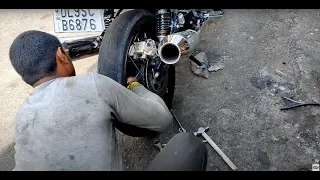 Interceptor 650 Tyre puncture| How to Remove GT650 Rear Tyre | How to fix puncture on the go