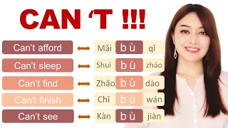 Formula to say CAN'T in Chinese, ( must-know grammar ---potential complement)