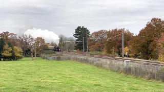 Clun Castle storms up Lickey Incline at 12.03hrs on Saturday 20th November 2021