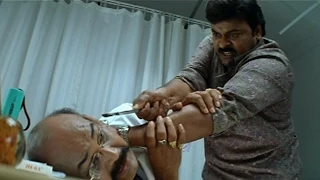 Chiranjeevi Giving Warning To Doctor Action Scene || Jai Chiranjeeva Movie