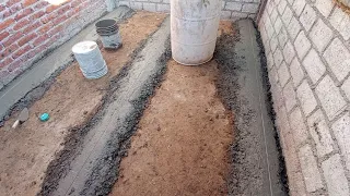 cómo hacer firme de concreto cuarto de 3x4 🏠y baño de 2x1.5, parte 15