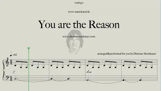 You are the Reason  -  Easy Piano
