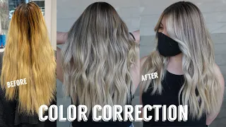 Hair Transformations with Lauryn: Color Correction, highlights, lowlights on at-home bleach Ep.36