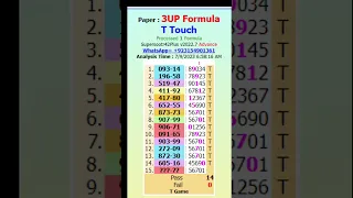 TF Full Game With Total #thailandlotterysingledigit #thailottery #lotterynumbers