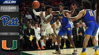 Pittsburgh vs Miami Full Game | 2019-20 ACC Men's Basketball