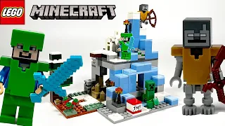 LEGO Minecraft 2023 The Frozen Peaks 21243 Speed Build & Review