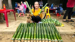 How to make a bamboo pipe plow | Harvest the vegetable garden go market sell | Ly Thi Tam