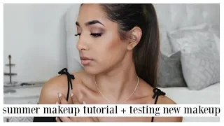 Bronzed and Glowing Skin Makeup Tutorial + Testing New Products || Eliana Jalali