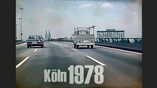 Köln 1978 - Autofahrt Zoobrücke - Innere Kanalstraße - early dashcam