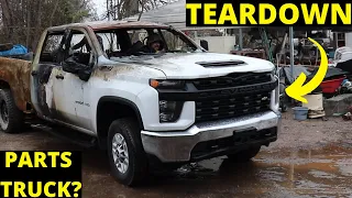 BURNT 2021 SILVERADO 2500 WE DO A FULL TEARDOWN PART 2