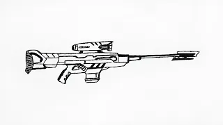 How to draw a sniper rifle | Sniper weapon