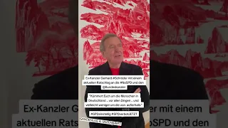 Ex-Kanzler Gerhard Schröder mit einem Ratschlag an die SPD