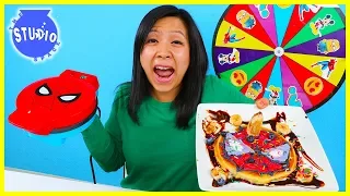 DIY Waffle Maker Challenge! Marvel VS Disney Waffle Decoration