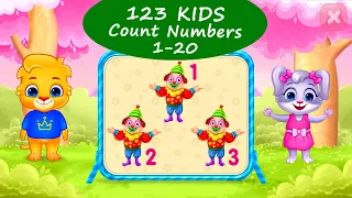 123 Kids Numbers #2 - Learn to Count Numbers from 1 to 20 with Lucas and Ruby | RV AppStudios Games