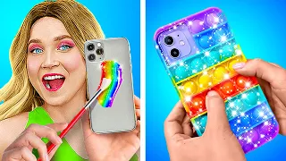 COOL PHONE HACKS AND DIY ART TRICKS FOR PHONE CASES || DIY Ideas For Your Phone By 123 GO Like!