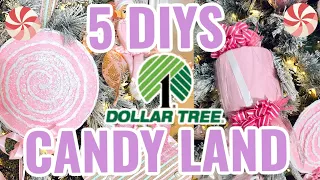 🍭 🎀 NEW!!! 5 DIY Dollar Tree CANDY LAND JUMBO CHRISTMAS ORNAMENTS DECOR CRAFT🍭🎀Olivias Romantic Home