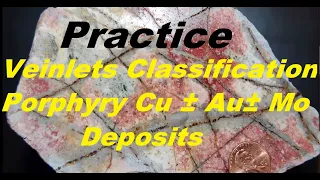 Practice, Veinlets Classification in porphyry Cu  ±  Au ± Mo deposits
