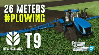 26 Meters Plow (Lizard SM 82) - New Holland T9 700 - Farming Simulator 22 - Medvedin Map