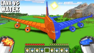 I found THE LONGEST PLANE LAVA vs WATER in Minecraft! This is THE BIGGEST SECRET PLANE!