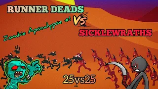 25 RUNNER DEADS VS 25 SICKLEWRATHS Stick War Legacy Mods Epic Battles Funny Moments