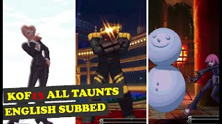 KOF XIII All Character Taunts Translated ➤ The King of Fighters XIII Compilation