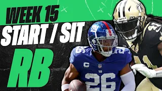 2023 Fantasy Football - MUST Start or Sit Week 15 Running Backs - Every Match Up!!!