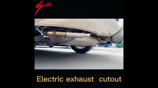 Electric exhaust cutout is installed for custom exhaust system