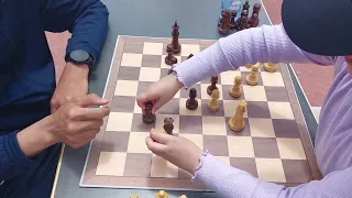 Never surrender, chess fight (7 years old girl vs Coach), Chess week Casablanca 2024 Morocco