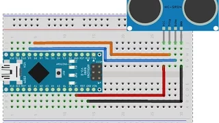 Ультрозвуковой дальномер HC SR04. Подключение его к Arduino nano