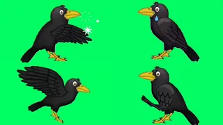 Crow Movements green screen tuni chidrya cartoon no copyright video