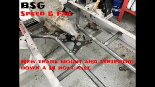 48 Ford BBC Turbo Build EP. 4 - Building a transmission mount and tearing down a 14 bolt axle