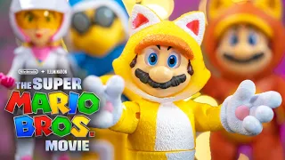 NEW Jakks Pacific Mario Movie Figures!!! Cat Mario, Tanooki Mario, Peach & Kamek! (Wave 2 Unboxing)