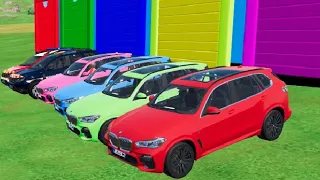 TRANSPORTING DACIA DUSTER, BMW X5 TO GARAGE WITH COLORED! FS22 #3