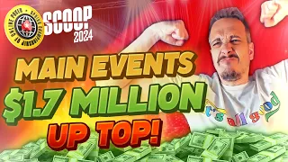 BIG STACKS in Day 2 of THREE MAIN EVENTS | DAY 20 ❤️ SCOOP 2024