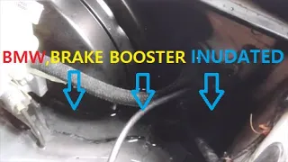 FAILURE usual in BMW, BRAKE pedal goes VERY HARD, the brake booster is INUDATED