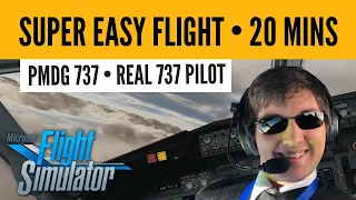 PMDG 737 MSFS - Easy Tutorial (Full Flight with Autoland) with Real 737 Pilot