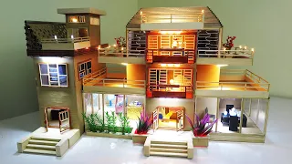 Wie man ein schönes Papphaus mit LED Licht macht (Traumhaus)