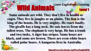 Wild Animals Learn English via Listening Level 1 Unit 42