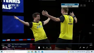 2021世乒赛激烈男双决赛瑞典卡尔松/法尔克VS韩国张宇镇/林钟勋