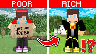 How JJ And Mikey Got From POOR To RICH in Minecraft ?! - Maizen